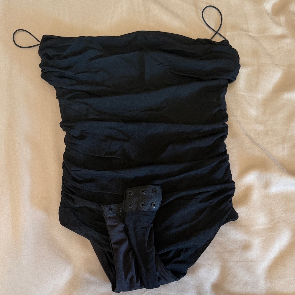 Oh Polly Black Crossback String Bodysuit size 4